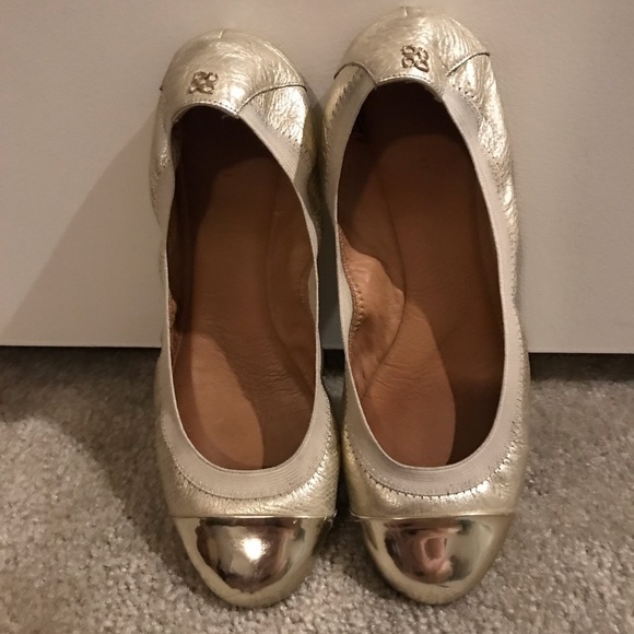 Coach Gold Flats